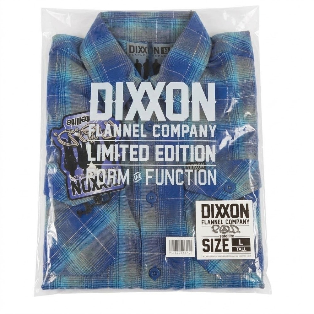 Dixxon Flannel Company POD Satellite Blue Plaid Limited Edition Shirt Large Tall